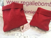 Regali e Bomboniere - Prodotti - Saccotti Porta Confetti - SACCOTTO LINUS GRANDE 17X22CM ROSSO