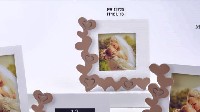 Regali e Bomboniere - Prodotti - Cornici e Orologi - PORTAF.CUORI 18 CM.LEGNO-G.BOX