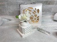 Regali e Bomboniere - Prodotti - Profumatori - DIFFUSORE CON ORCHIDEA E PROF. 5X6,5CM CON SHOPPER LED 
