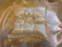 Regali e Bomboniere - Prodotti - Cuscini Porta Fedi - CUSCINO PORTA FEDI FARO E  TULLE PIZZO MACRAME