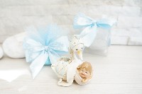 Regali e Bomboniere - Prodotti - OFFERTE DI GENNAIO - BIMBO CICOGNA 9CM resina