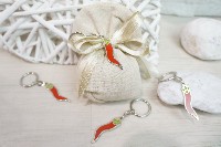 Regali e Bomboniere - Prodotti - Bomboniere Laurea - Portachiavi CORNO/PEPERONCINO 4 cm 