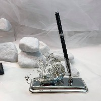 Regali e Bomboniere - Prodotti - Crystal Temptations - CRYSTAL NAVE CON PENNA 14X9CM 