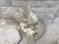 Regali e Bomboniere - Prodotti - OFFERTE DI GENNAIO - Stella STRASS ARGENTO E MADREPERLA 5,5CM 