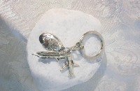 Regali e Bomboniere - Prodotti - Bomboniere Laurea - Portachiavi metallo AEREONAUTICA cm. 7