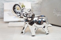 Regali e Bomboniere - Prodotti - MEMORY - ELEFANTE ARGENTO GRANDE 18.5X20CM CON BOX