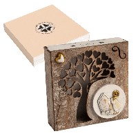 Regali e Bomboniere - Prodotti - Quadrifoglio  SOLIDALE - QUADRO LED CRESIMA 12X12cm CON BOX
