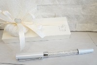 Regali e Bomboniere - Prodotti - FANTIN PENNE - PENNA CON TAPPO BIANCA E STRASS SW 13CM CON BOX