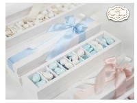 Regali e Bomboniere - Prodotti - Scatoline PORTA CONFETTI - ASTUCCIO CON 5 SCOMPARTI 17X7X3,5CM SCATOLINA PORTA CONFETTI