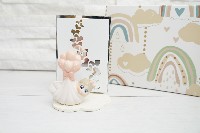 Regali e Bomboniere - Prodotti - Claraluna - BEBE FEMMINA CON SUPPORTO H. 11,5CM CON BOX