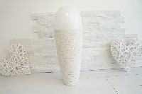 Regali e Bomboniere - Prodotti - Vetro Decorato - VASO VETRO FIDELIS H50cm SANTIAGO CRETE 