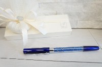 Regali e Bomboniere - Prodotti - FANTIN PENNE - PENNA CON TAPPO BLU E STRASS SW 13CM CON BOX