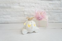 Regali e Bomboniere - Prodotti - Matrimonio - IRIS WHITE CARROZZA CON LED BOMBONIERA 10X5X9CM