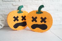 Regali e Bomboniere - Prodotti - Halloween - ZUCCA HALLOWEEN TUTTO COLORATO 25X24CM DOOBLE FACE