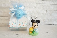 Regali e Bomboniere - Prodotti - Bomboniere Disney e cartoni - SEGNAPOSTO MICKEY C/LEONE RESINA Con SHOPPER H10CM