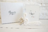 Regali e Bomboniere - Prodotti - MEMORY - PORTAFOTO NOTE NOCCIOLA POLVERE DI MARMO CON BOX