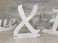 Regali e Bomboniere - Prodotti - Wedding Legno E FOREX - LETTERA X h20X2cm puzzle MAIUSCOLA CORSIVO legno shabby Made in ITALY 