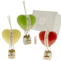 Regali e Bomboniere - Prodotti - Quadrifoglio  SOLIDALE - PROFUMATORE media MONGOLFIERA H.13 CM CON BOX E KIT ESSENZA ASSORTITO