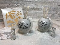Regali e Bomboniere - Prodotti - Profumatori - DIFFUSORE MAPPAMONDO FRASI bomboniera 12X6,5CM CON BOX CLARALUNA LED
