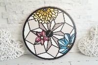 Regali e Bomboniere - Prodotti - Memory Regalo - OROLOGIO FIORI MOSAICO D45CM legno con box