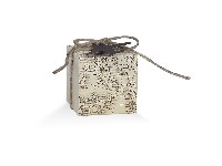 Regali e Bomboniere - Prodotti - Scatoline PORTA CONFETTI - ASTUCCIO QUADRATO 5X5X5CM CON AEREO NO NASTRINO