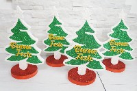 Regali e Bomboniere - Prodotti - Natale  - Albero di Natale con base d'appoggio Buone Feste polistirolo