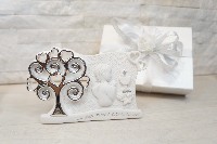 Regali e Bomboniere - Prodotti - MEMORY - ALBERO BIMBO COMUNIONE 17X11CM QUADRETTO DA APPOGGIO POLVERE DI MARMO CON BOX