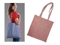 Regali e Bomboniere - Prodotti - ABBIGLIAMENTO PERSONALIZZABILE - 100% cotone riciclato. Shopper riciclata con manico lungo 67 cm, Dimensione: 38 x 42 cm. Area stampabile: 26 x 30 cm