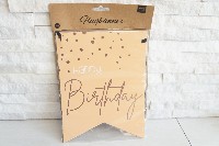 Regali e Bomboniere - Prodotti - Party e festa - FLAGBANNER HAPPY B.DAY ELEGANT LUSH BLUSH 6m