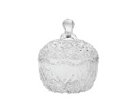 Regali e Bomboniere - Prodotti - Vetro Decorato - SCATOLA  H12CM D10CM CRISTALLO