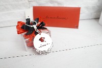 Regali e Bomboniere - Prodotti - Bomboniere Laurea - PORTACHIAVI LAUREA NAPPINA ROSSA CON ASTUCCIO