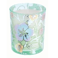 Regali e Bomboniere - Prodotti - Candele da regalo - BICCHIERE CON CERA PROFUMATA 150gr - Fiori VERDI LAVANDA