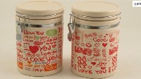 Regali e Bomboniere - Prodotti - BARATTOLI CERAMICA - BARATTOLO i love you D5,5 X  H7,3