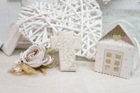 Regali e Bomboniere - Prodotti - Sacri - CROCE ANGELI 10X8CM IN MARMO DI CARRARA RICOMPOSTO LAVORATO A MANO