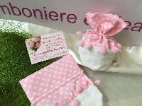Regali e Bomboniere - Prodotti - OFFERTE DI GENNAIO - SACCHETTO COTONE POIS 12CM ROSA