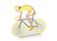 Regali e Bomboniere - Prodotti - Scatoline PORTA CONFETTI - 60X35X85mm BICICLETTA FESTA GIALLO