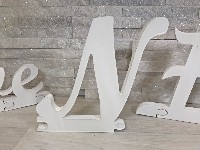Regali e Bomboniere - Prodotti - Wedding Legno E FOREX - LETTERA N h20X2cm puzzle MAIUSCOLA CORSIVO legno shabby Made in ITALY