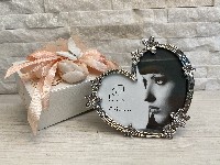 Regali e Bomboniere - Prodotti - Cornici Mascagni - PORTAFOTO 10x10 cm ARGENTO CON GLITTER impreziositi da smalto e cristalli Swarovski 