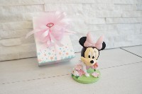 Regali e Bomboniere - Prodotti - Bomboniere Disney e cartoni - MINNIE CON FIORI RESINA Con SHOPPER H10,5CM