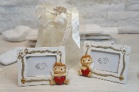 Regali e Bomboniere - Prodotti - Cornici e Orologi - ANGELO EROS PORTAFOTO CON IL CUORE DELL'AMORE 13X9CM RESINA ASSORTITO