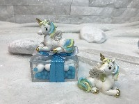 Regali e Bomboniere - Prodotti - Battesimo E Nascita - PEGASUS UNICORNO ARCOBALENO CIELO 5CM RESINA