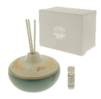 Regali e Bomboniere - Prodotti - Quadrifoglio  SOLIDALE - PROFUMATORE FRASE PICCOLO BLU D.10 H.12 CON BOX E KIT ESSENZA