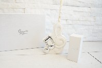 Regali e Bomboniere - Prodotti - MEMORY - PROFUMATORE NOTE ARGENTO POLVERE DI MARMO KIT ESSENZA INCLUSO CON BOX 