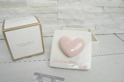 Regali e Bomboniere - Prodotti - Claraluna - SCATOLA QUADRATA GRANDE CUORE ROSA 