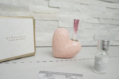 Regali e Bomboniere - Prodotti - Claraluna - DIFFUSORE PICCOLO ROSA CUORE SFACCETTATO 