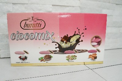Regali e Bomboniere - Prodotti - CONFETTI BURATTI - 1KG - CONFETTI CIOCOMIX DOPPIO CIOCCOLATO AROMATIZZATI - SFUMATI ROSA 