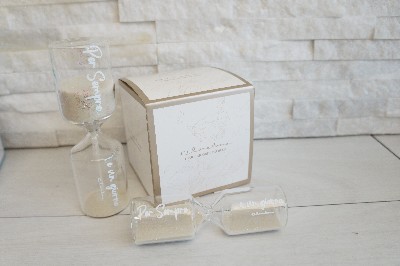 Regali e Bomboniere - Prodotti - Claraluna - -3,5X12CM- CLESSIDRA PICCOLA CON SABBIA BIANCA 