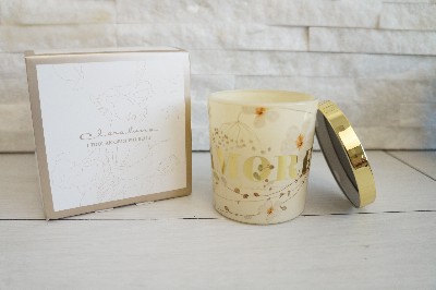 Regali e Bomboniere - Prodotti - Claraluna - 120gr -7X7,5CM- CANDELA  AMORE PICCOLA  AVORIO