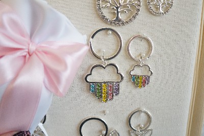 Regali e Bomboniere - Prodotti - Claraluna - PORTACHIAVE PICCOLO ORO ARCOBALENO 