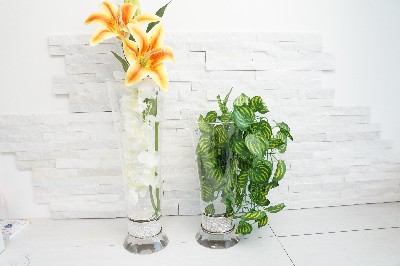 Regali e Bomboniere - Prodotti - FANTIN ARGENTI - H40cm - VASO IN VETRO CON BASE STRASS con box